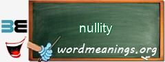 WordMeaning blackboard for nullity